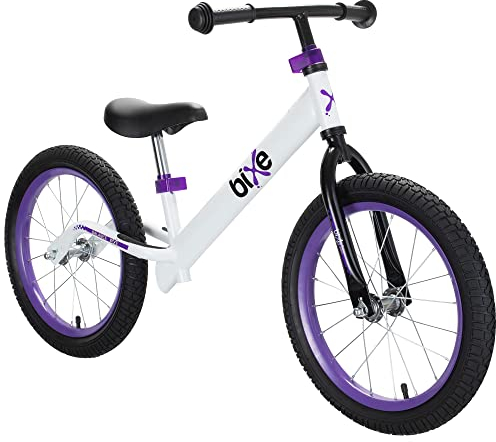 Bixe 16 Zoll Kinder Laufrad ab 5 Jahre - Balance Bike für Kinder von 5 bis 9 Jahren - Lauflernrad ohne Pedale mit Luftreifen - für Jungen und Mädchen - 16 inch Rad