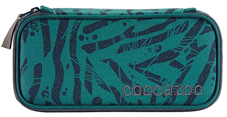Coocazoo PencilDenzel Schlampermäppchen WWF Pine-Track grün, Federmappe, Geod-Dreiecksfach, Stundenfach, herausnehmbarer Stifthalter, zusätzlichem Reißverschlussfach, Grün