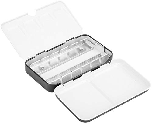 Caja de acuarela sólida vacía, hojalata portátil Caja de acuarela sólida Paleta Suministros de pintura sin acuarela para contener pigmento de 12 colores