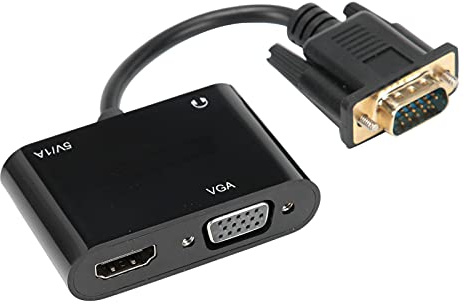 Convertitore di Alimentazione 3 in 1, Adattatore HDMI, Adattatore da VGA a HDMI, con Giochi Audio per Proiettore TV Home Classroom