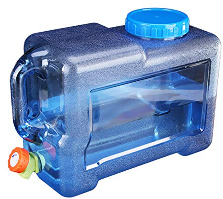 RuiDay 12L Water Container with Tap,Portable Plastic Camping Water Containers Bucket,Easy Clean BPA-Free Drink Water Carrier,Water Tank for Camping Outdoor,Travel,Party,Emergency