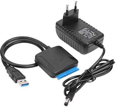 ISTOVO Câble de DonnéEs USB vers, Câble USB3.0 Easy Drive 2,5/3,5 Pouces Câble Adaptateur de Disque Dur (Prise EuropéEnne)