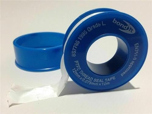 ARA CHOICE Bond It Threaded Sealing Non-Adhesive Plumbers PTFE Tape Water Tight - White Thread Joint Seal Tapes Plumbers Heat (1)