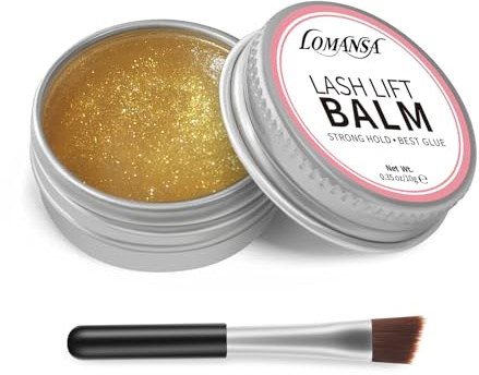 Lomansa Pegamento para Laminación de Pestañas, Pegamento para Levantar Pestañas, Lash Lift Bálsamo, Sujeción Fuerte con Tratamiento 2 en 1 para Levantar y Nutrir (Melón)