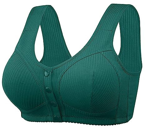 AMDOLE Vorne Vershcluss Daisy BH für Senioren Große Größen Einstellbar Atmungsaktive Leichter Bequemer Ohne Bügel 2024 Neuer Bequemer Yoga BH für Damen Elastic Softbund Lauf Vorderverschluss BH