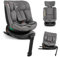 KikkaBoo i-Secure Kindersitz 0–36 kg (Gruppe 0/1/2/3) mit ISOFIX & 360° Drehung – i-Size Autositz für Babys & Kleinkinder, 40–150 cm, ab 6 Monate bis 12 Jahre, verstellbare Kopfstütze, Hellgrau