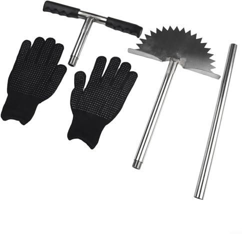 Hasaller Lawn Half Moon Trimmer Professional Half Moon Lawn Trimmer 39-Inch Long Handle Edging Tool with T-Shaped Grip Stainless Steel Garden Ed-ger for Sidewalk Landscape Maintenance