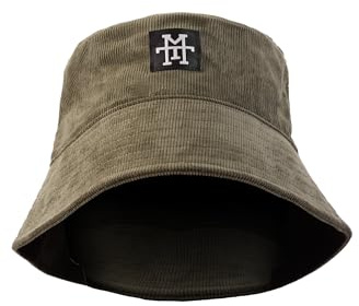Manufaktur13 sladd Bucket Hat – vintage fiskehatt, retro fiskarhatt, solhatt, sessionshatt, slapphatt, 90-talet look, kaki, S-M