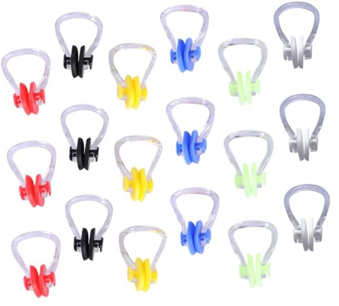 TOYANDONA 20stücke Nasenklammer Zum Schwimmen Aus Silikon Wasserdichter Nasenschutz Ergonomisches Design Für Angenehmen Geeignet Für Schwimmen Duschen Und Andere Wassersportarte