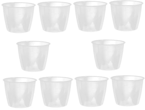 IMIKEYA 10pièces Tasses à Mesurer Transparentes Plastique Avec Graduation Précise Lot Pour Ingrédients Secs Et Lessive Liquide