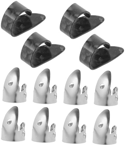 ULTECHNOVO 12 Stück Teiliges Gitarren plektrum Robustem Celluloid Inklusive Daumen Fingerpicks mit Kleines Leichtes Zubehör Gitarre Ukulele Geeignet für Anfänger und Fortgeschrittene
