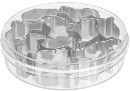 BAZEITFLOW 10 piezas Moldes para Galletas Animales Creativos Acero Inoxidable DIY Cortadores de Galletas para Repostería Seguros y Fáciles de Limpiar