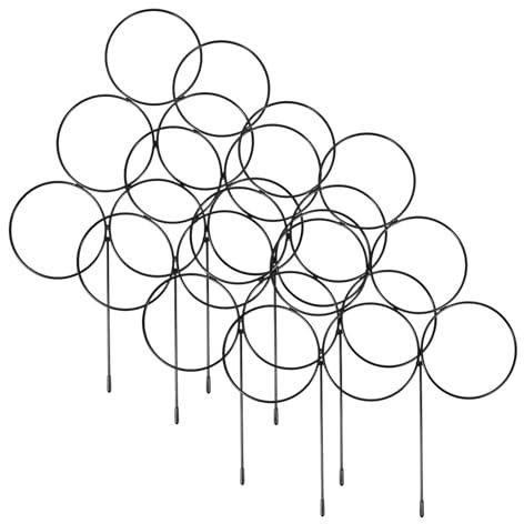 VALICLUD Lot de 4 Treillis Métalliques Ronds 30x40 Cm, Support à Plantes de Jardin en Fer pour Plantes Grimpantes en Pot, Tuteur Robuste pour Extérieur et Intérieur, Étagère Treillis