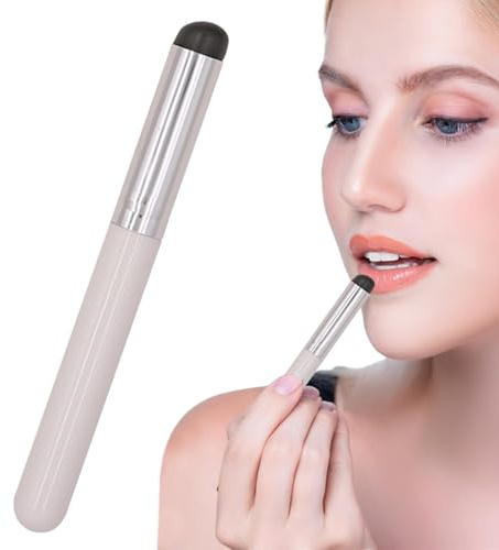 Silikon läppapplikator – 14,5 cm mini silikon elastisk läppapplikator | bärbar läppborste | runt huvud läppborste sminkborste multifunktionell för läppstift, ögonskugga, läppglans, concealer