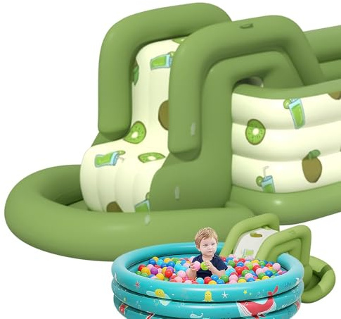 Vattenrutschkana för poolen | Uppblåsbart tillbehör förtjockad vattenleksak - paddelrutschkana, uteplats park vid poolområde spel familj camping sjö bakgård utomhus