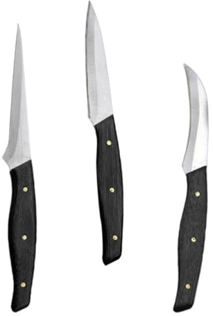 BUGUUYO 1set Coltelli per Intaglio Frutta in Acciaio Inossidabile e Legno Resistenti e Facili da Pulire Utensili per Scolpire Frutta e Verdura per Cucina Professionale