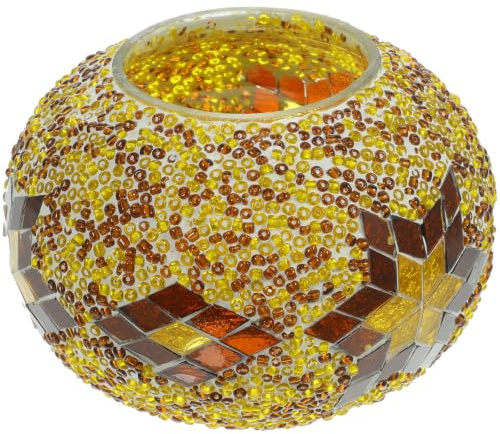 Abat-jour en Verre Jaune pour Lampe de Table, Style Minimaliste | Bords Arrondis, Aspect Délicat et Moderne, Léger et Pratique, Usage Décoratif pour Intérieur