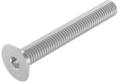 SECCARO Senkschraube M4 x 30 mm, Edelstahl V2A VA A2, DIN 7991 / ISO 10642, Innensechskant, 20 Stück