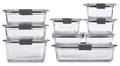 Rubbermaid Food Containers with Lids (18 Pieces Total), Set of 9 (Varied Sizes)