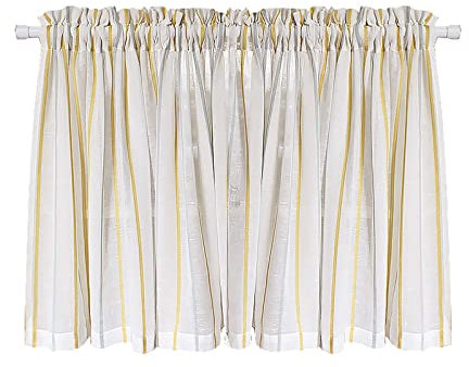 V3VOGUE Kurze Fenstervorhänge,Protection De La Vie Privée Et Filtrage,Scheibengardienen,Respirant Et Rafraîchissant,Cafehausgardine,Pour Salles De Bains, Buanderies, Studios,Fenstergardine
