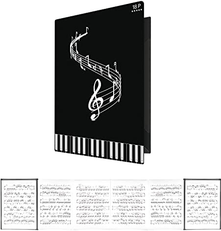 Irich A4 Notenmappe, Wasserdicht Kunststoff Präsentationsmappe Registermappen Music Sheet Chormappe für Dokumente, Papier, Kunstwerke, Gemälde, Fotos