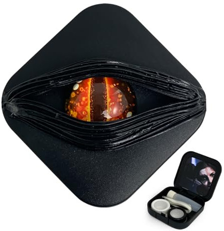 UpaClaire Contact Lens Case, Color Contact Lens Removal Kit - Red Devil's Eye