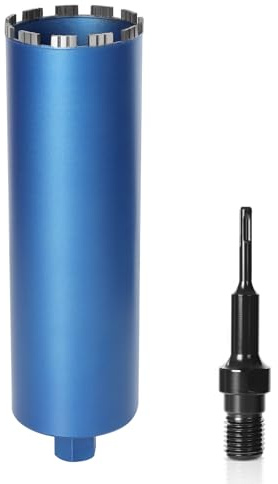 Diamantbohrkrone Kernbohrer für Kernbohrgerät, SDS-Plus, 1 1/4, Ø 102mm | Gesamtlänge 460mm, Turbo Nass Trocken Dosenbohrer Diamant Bohrkrone Nassbohrkrone Trockenbohrkrone für Beton