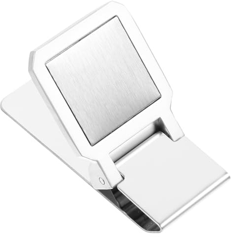 SHINEOFI Pince à billets en acier inoxydable pour homme - Pince à billets en métal
