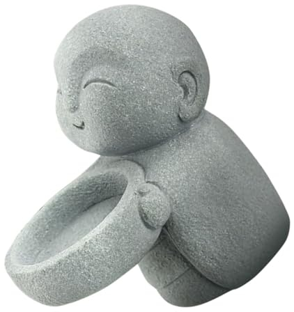 IMIKEYA Kerzenhalterung Aus Kunstharz Buddha-kerzenständer Dekorativer Teelichthalter Für Schreibtisch Niedliche Buddha-Statue Als Kerzenhalter Für Tisch Und Regal