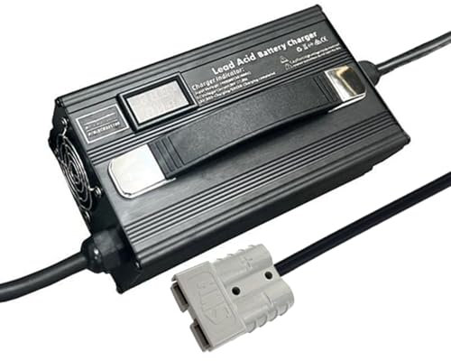 WLEJSL Chargeur Batterie pour Chariot Élévateur Électrique 12 V/24 V/36 V/48 V/60/72 V avec 50 A Anderson pour Voiturette Golf, Transpalette, Chariot Élévateur, Charge Batterie Voiture,36v 25a