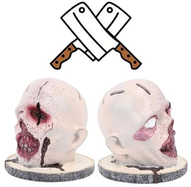 Dsacxixai Horrorkopfförmiger Küchenmesserhalter, Zombies-Linie, lustiger Tischmesserhalter, Küchendisplay-Schneiderhalter