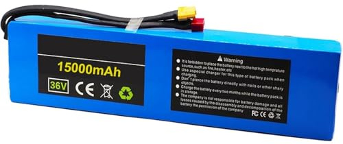 10S3P 36V 15Ah Lithium Ion Battery Pack,li-Ion Battery,Built in 15a BMS,with and Charger,for 100W-500W Electric Scooter Ebike Bicycle XT60