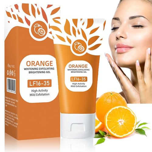 Orange Peeling Gel - Deep Exfoliating Cleanser for Face and Body, Gentle yet Effective Radiant Skin Scrub with Orange Bubble Formula