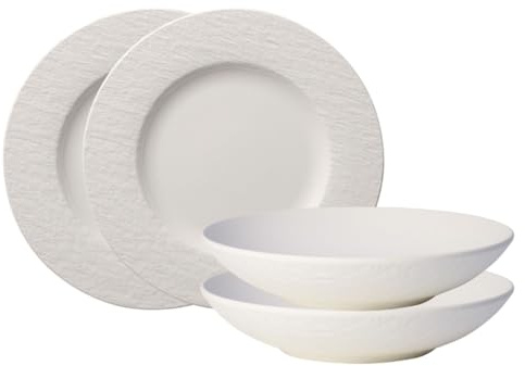 Villeroy & Boch Manufacture Rock Blanc Tafelset 4tlg