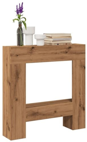 LAPOOH Fireplace Surround Artisan Oak 81x18x82 cm Engineered Wood,Fireplace Surrounding,Fireplace For Electric LED Flame-854606