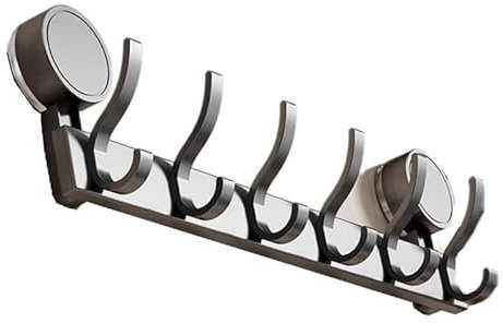 GRAYSPCE Gancho largo multifuncional con ventosa giratoria, sin perforaciones, para colgar en la pared, moderno estante de almacenamiento de metal sólido, para baño, detrás de la puerta, cocina,
