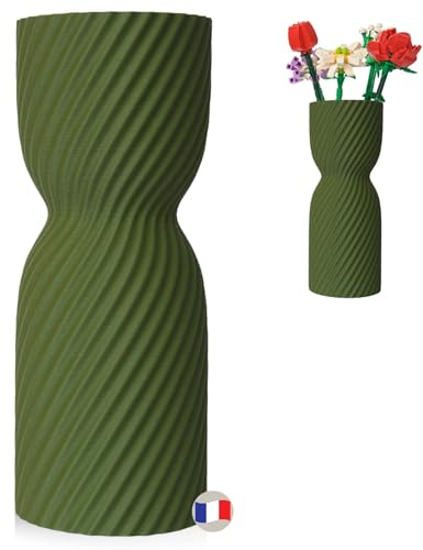 Atelier CréaPons Vase pour Fleur Lego, Vase décoratif pour Lego Fleurs, Made in France, Vases pour Bouquet de Fleurs Lego, Idéal pour kit de Fleur à Construire