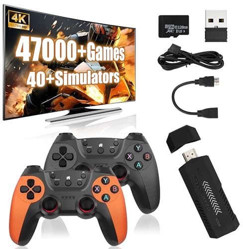 X2 ULTRA Retro Game Stick Pro-4K Console di gioco con 64/128/256GB di memoria,supporta oltre 37000/42000/60000 giochi retro attraverso 50+emulatori,giochi retro Plug & Play per la TV (256g)