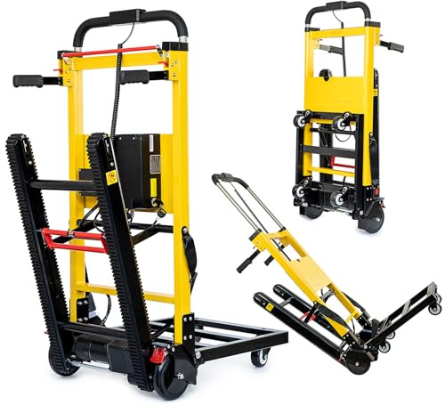 Escalera eléctrica portaequipajes, Carro eléctrico para escaleras, Carga máxima 200 kg, Equipado con Cuerda de Seguridad Larga, Ideal para Transportar Objetos Grandes
