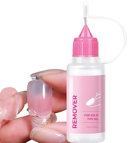 Press On Dissolvant pour vernis à ongles artificiels, 15 ml, gel solvant résistant aux éclats, pour réparation douce, voyage, manucure