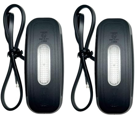 MelTruck 2x LED Umrissleuchte Begrenzungsleuchte 12V 24V – 3 Funktionen (Vorne/Hinten/Seite) für Anhänger LKW Wohnwagen – E9 Zulassung, Stoßfest, Multivolt Positionsleuchte