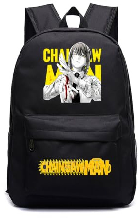 LKY STAR Anime Chainsaw Man School Bags for Unisex, Casual Backpack Ladies Men Daypacks for University Travel Leisure Bag