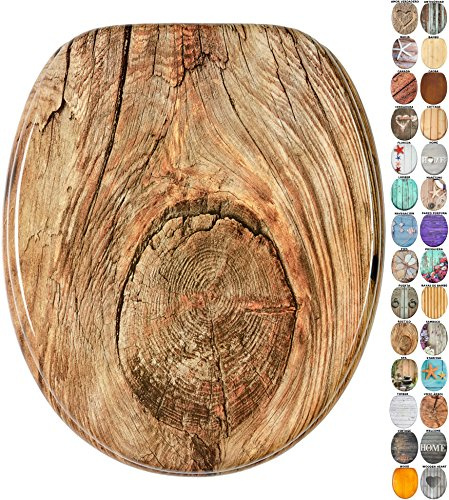 Sanilo Tapa de inodoro, gran selección de atractivos asientos para WC de madera y duradera (Rústico)