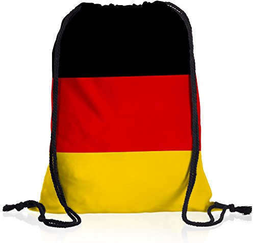 style3 Deutschland Turnbeutel Rucksack Tasche Germany Flagge WM EM Sport Beutel Festival Fahne Uni Schule Bunt