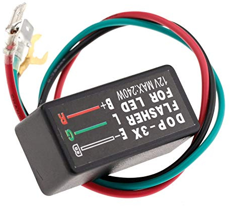 YINETTECH 1er 12V LED Blinker Relais Motorrad Blinkrelais 3-Polig für Auto Zeug Pro