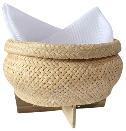Heavens Tvcz Thai Rice Steamer Basket Bamboo Sticky Rice Cooker Steamer Bamboo Basket Thai Home Electric Cooker Pot Skimmer