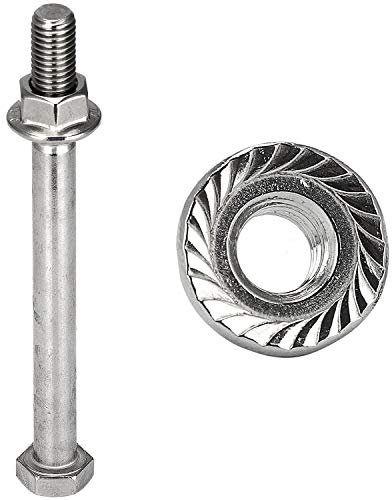 FASTON® Sechskantschrauben mit Schaft M10x120 Teilgewinde (5 Stück) Edelstahl A2 (V2A) Maschinenschrauben Bundmuttern DIN 931 / DIN 6923