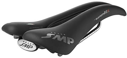 Selle SMP Well S sadel – matt svart, lång 274 mm – bred 138 mm