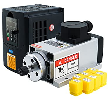 CNC-Spindelmotor 1,5 kW, 1500 W, 220 V, 400 Hz, 24000 U/min, luftgekühltes Spindel mit 1,5 kW, VFD+7 Zangen ER11 Stück (1-7 mm)…