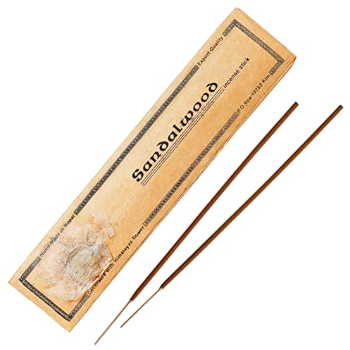 Bodhi® Premium Sandal Wood Räucherstäbchen, aus Nepal, 100% natürlich & Bio,15 stück